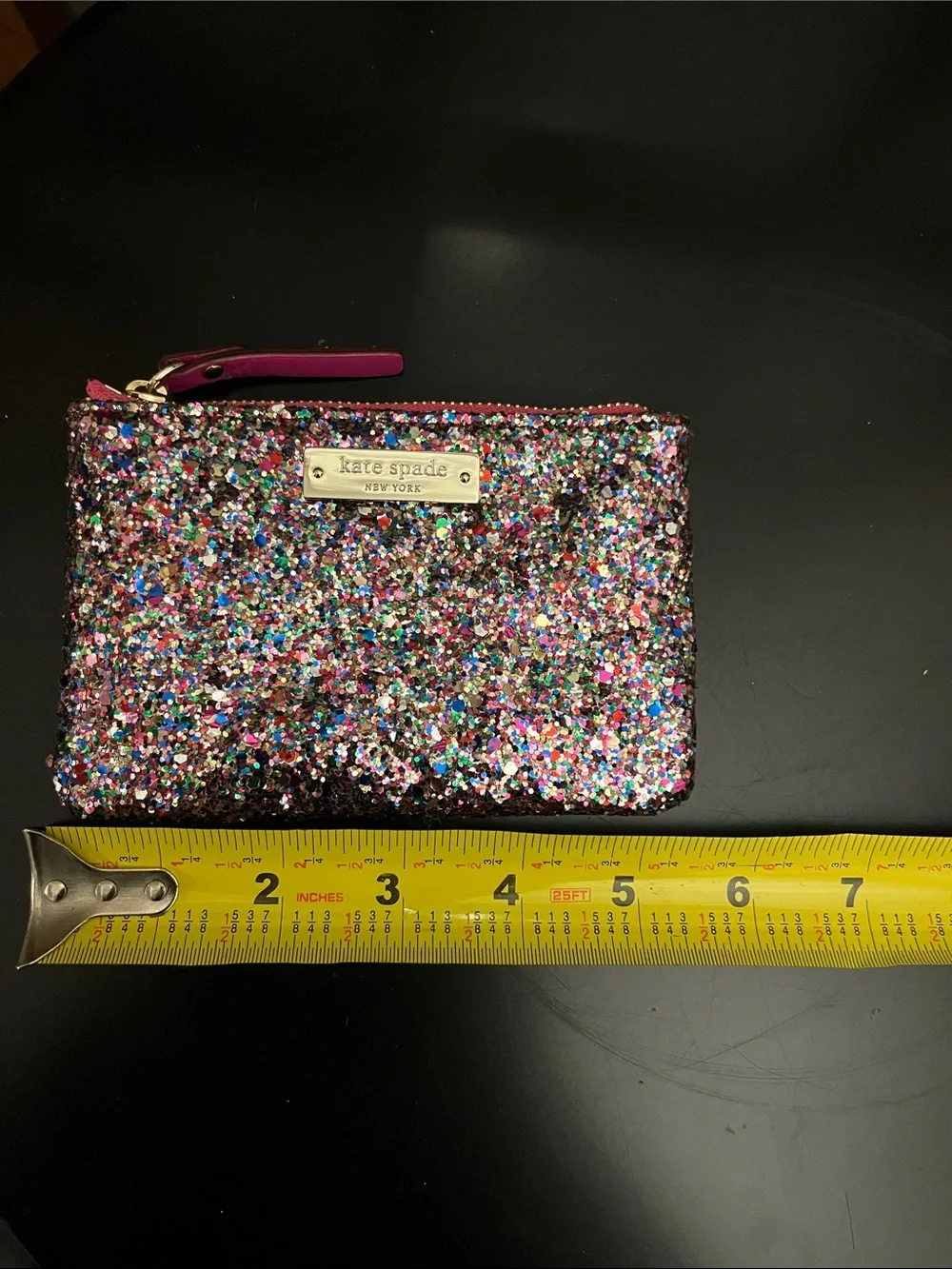 kate spade Multicolor Glitter Zip Pouch